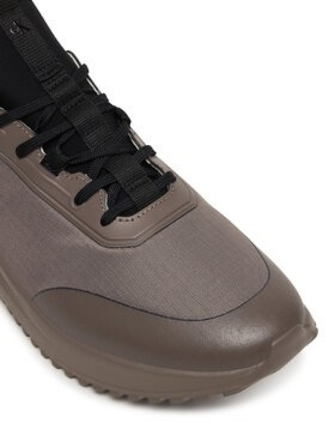 Calvin Klein Sneakersy Eva Runner Laceup Sock Mat Mix YM0YM01443 Brązowy