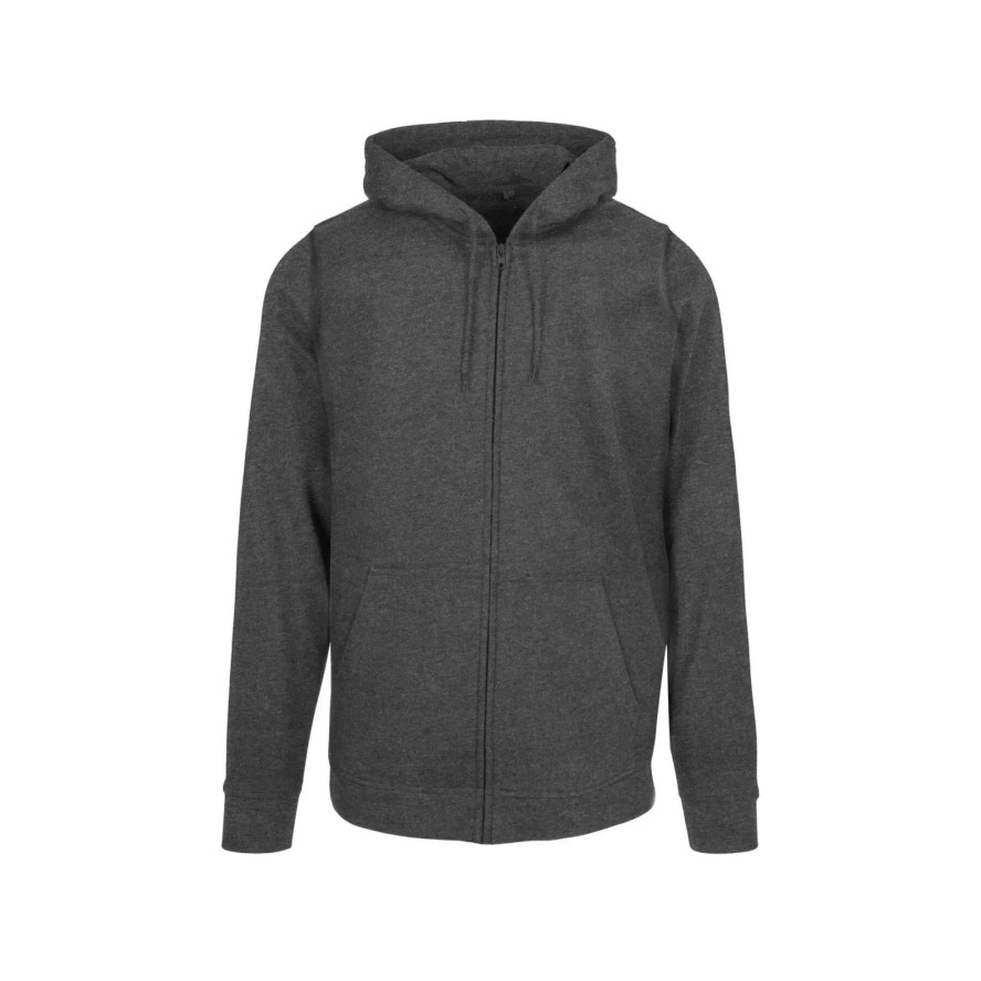 Bluza z kapturem i zamkiem błyskawicznym Build Your Brand Basic