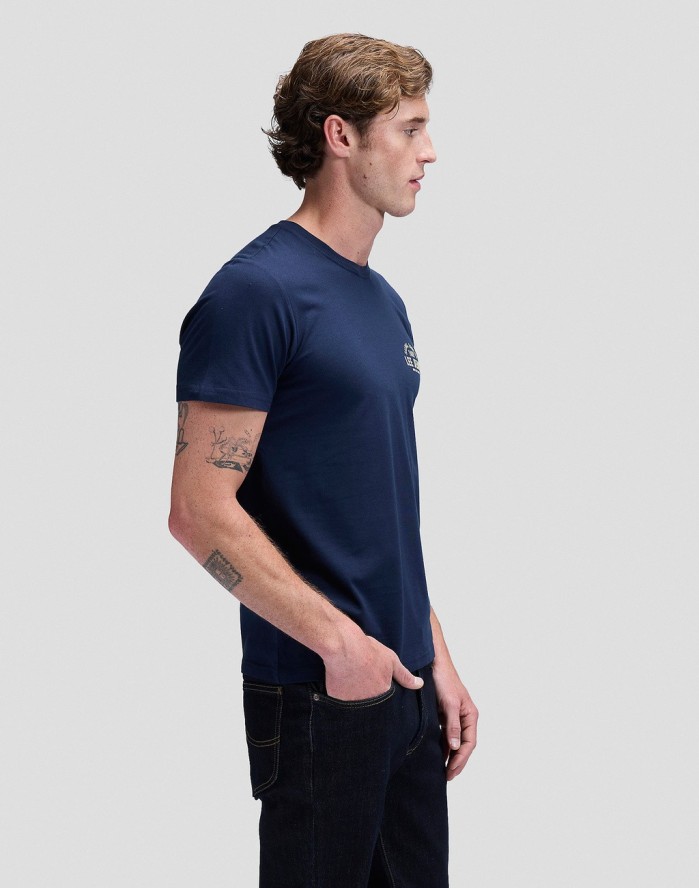 MĘSKA KOSZULKA LEE SMALL LOGO TEE RIVET NAVY 112376517