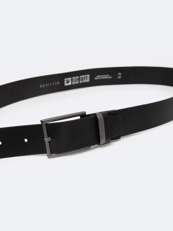 Pasek męski skórzany czarny 2316 906