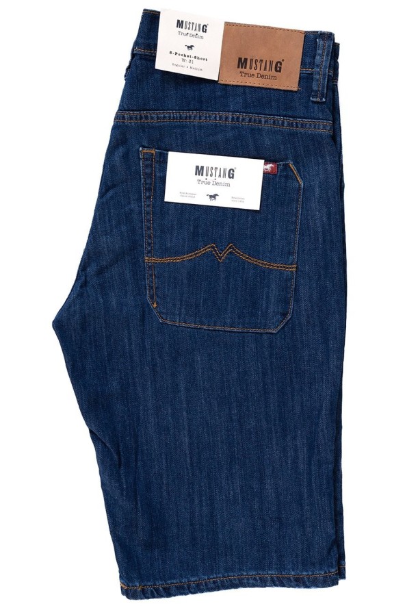 SPODENKI MUSTANG 5 Pocket Short DENIM BLUE 1007373 5000 580