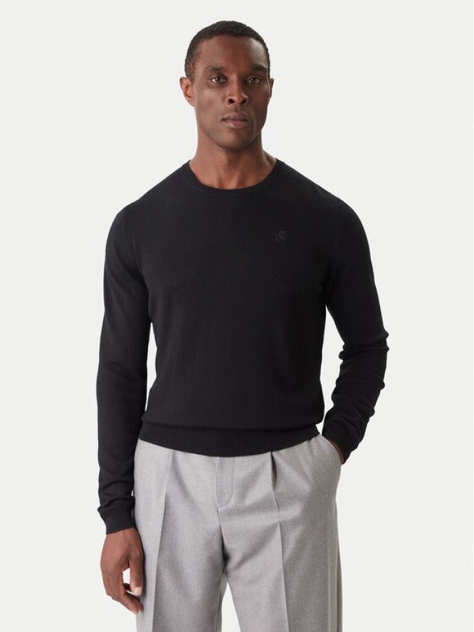 KARL LAGERFELD Sweter 655000 554399 Czarny Slim Fit