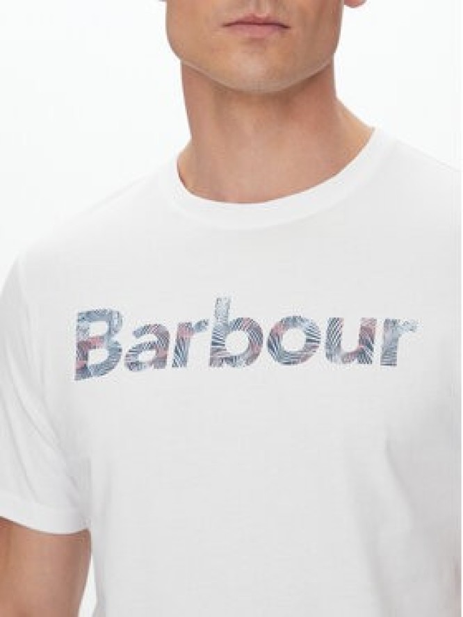 Barbour T-Shirt Devon MTS1391WH11 Biały Regular Fit