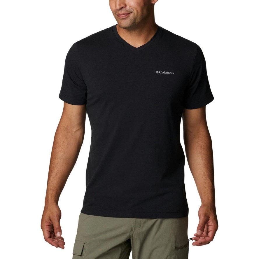 Koszulka sportowa męska Columbia Sun Trek V-Neck Short Sleeve z krótkim rękawem
