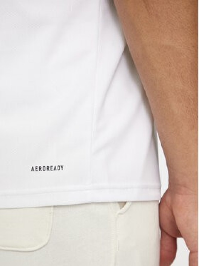 adidas Koszulka techniczna Train Essentials 3-Stripes IB8151 Biały Regular Fit