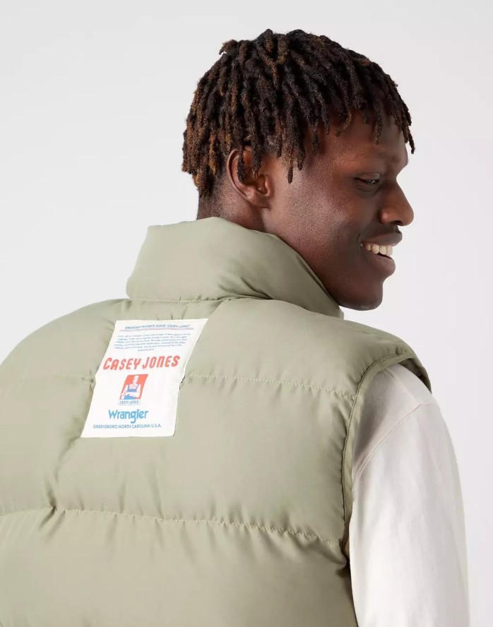 WRANGLER PUFFER VEST CASEY JONES MĘSKA KAMIZELKA BEZRĘKAWNIK DEEP LICHEN GREEN W4M7VGX1X 112324207