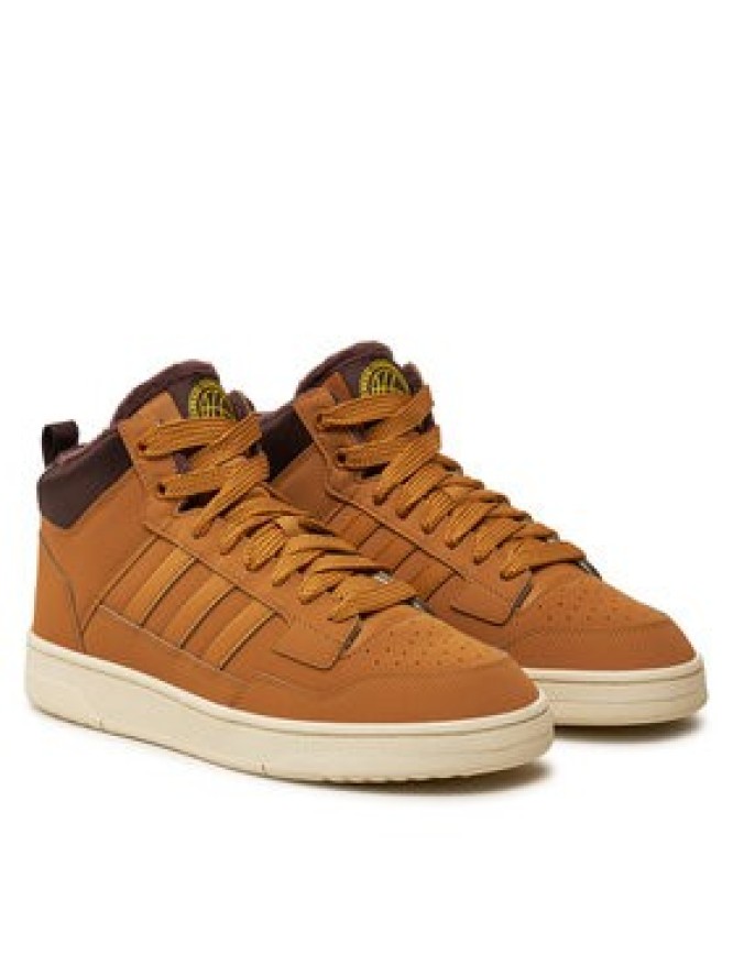 adidas Sneakersy Rapid Court Mid Winterized JR0171 Brązowy