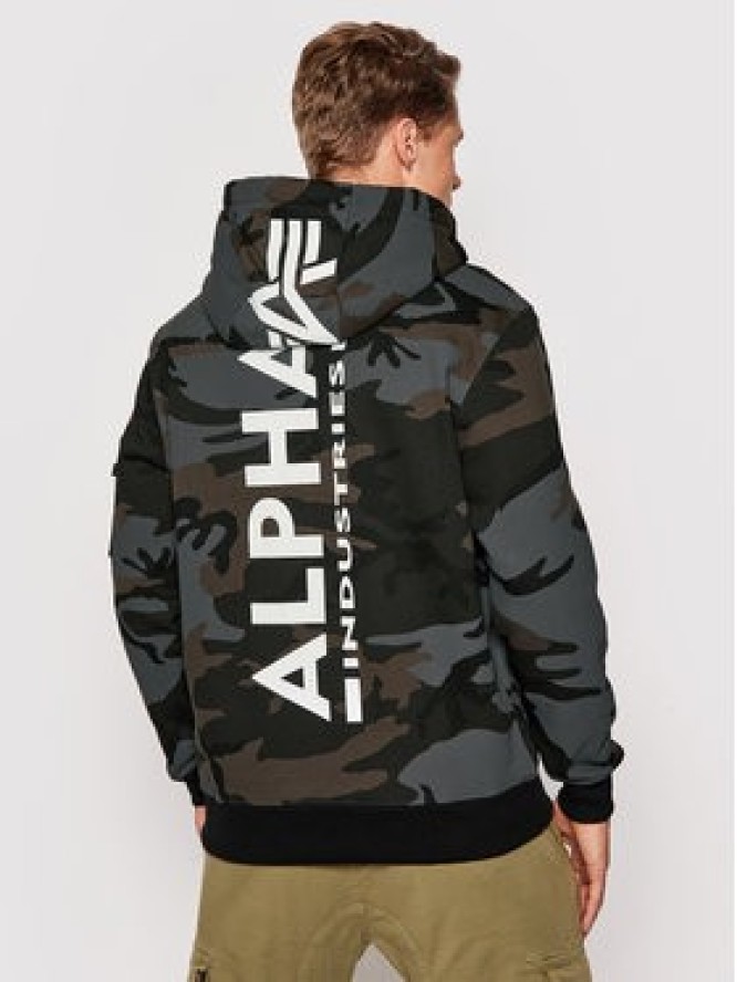 Alpha Industries Bluza Print Camo 178318C Szary Regular Fit
