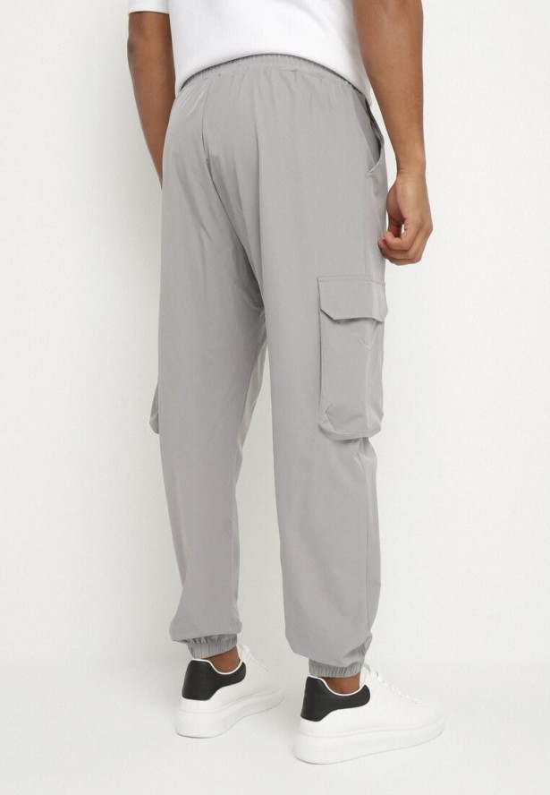 Ciemnoszare Spodnie Cargo z Odpinanym Łańcuchem Efandrel