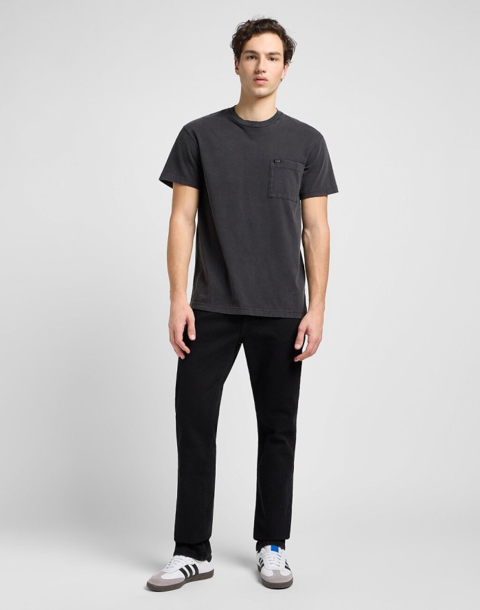 LEE MĘSKIE SPODNIE JEANSOWE WEST BLACK RINSE 112345392 L70W014054