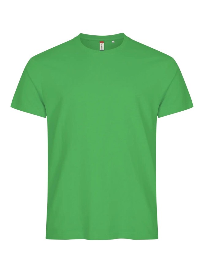 clique Basic-T T-shirt męski dopasowany z bawełny – apple green