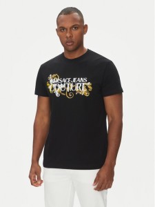 Versace Jeans Couture T-Shirt 78GAHC05 Czarny Regular Fit