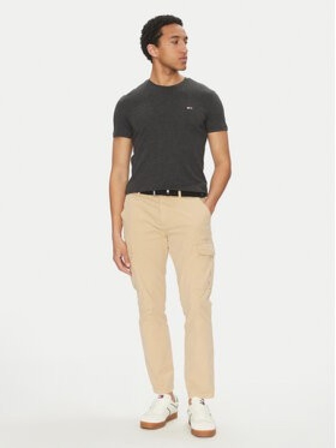 Tommy Jeans T-Shirt Jaspe DM0DM20363 Czarny Slim Fit