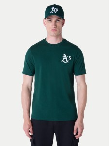 New Era T-Shirt Oakland Athletics MLB Pennant Graphic 60596214 Zielony Regular Fit