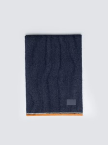 Szalik męski z kolorowym akcentem granatowy Wandegors 404