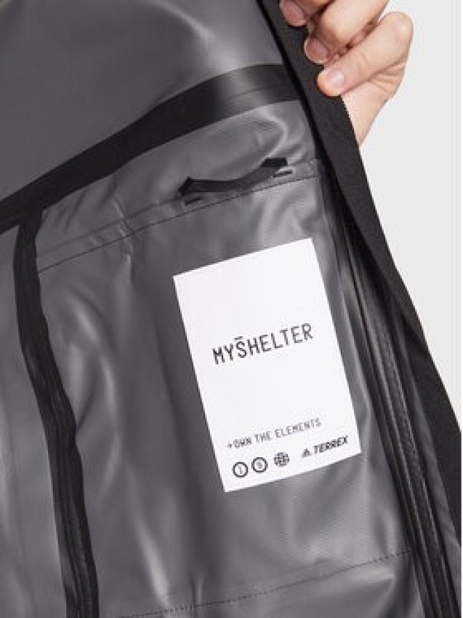 adidas Kurtka przeciwdeszczowa Terrex Ct Myshelter H65700 Czarny Regular Fit