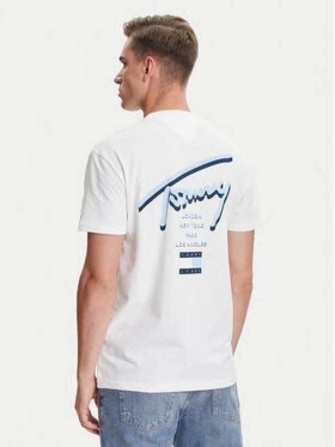 Tommy Jeans T-Shirt Signature City DM0DM21934 Biały Regular Fit