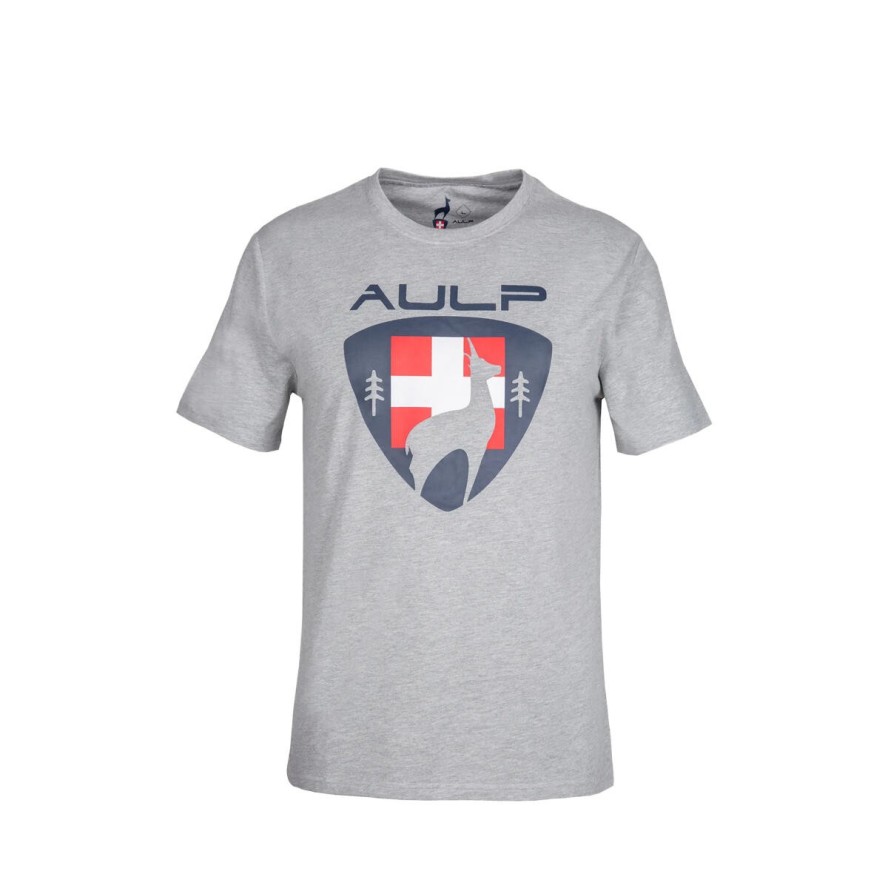 Koszulka męska AULP ROQUE bawełniana oddychająca uniwersalna