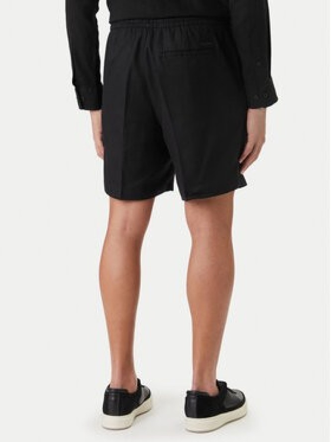Calvin Klein Szorty materiałowe LV04LF620G Czarny Straight Fit