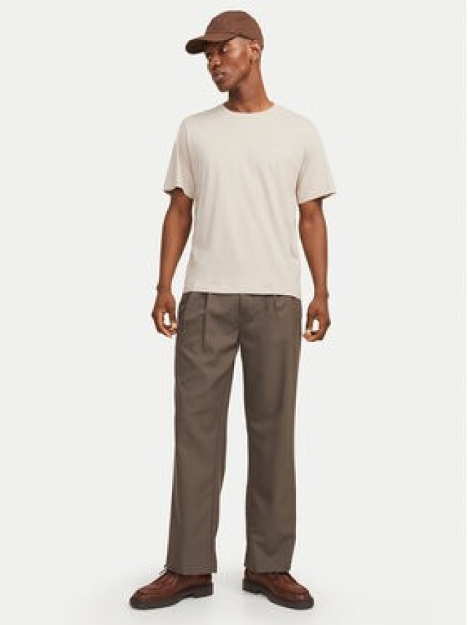 Jack & Jones T-Shirt Corp Logo 12151955 Beżowy Regular Fit