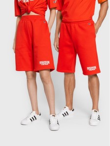 Champion Szorty sportowe Unisex STRANGER THINGS 217782 Czerwony Regular Fit