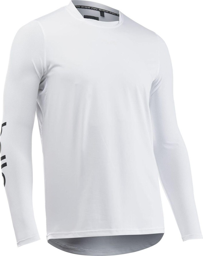 Koszulka rowerowa NORTHWAVE Bomb Hello Goodbye Jersey L/s biała
