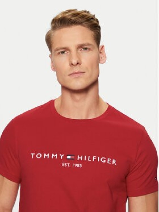 Tommy Hilfiger T-Shirt Tommy Logo MW0MW11797 Czerwony Regular Fit
