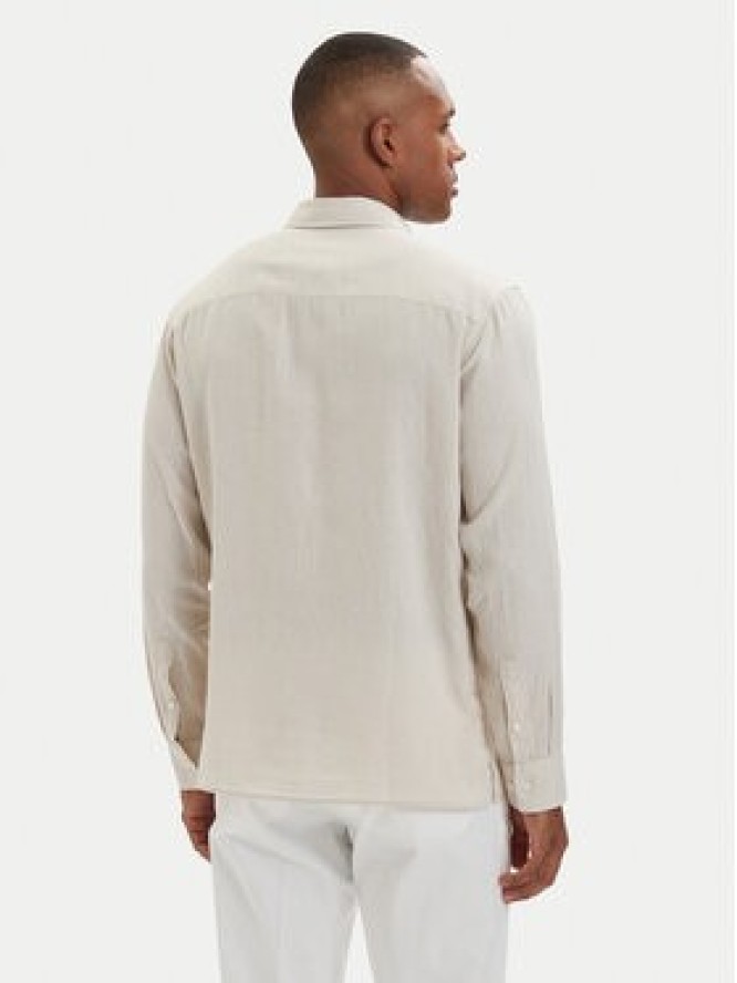 Calvin Klein Koszula LV04LE125G Beżowy jasny Regular Fit