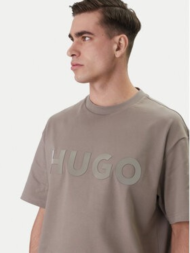 HUGO T-Shirt Dinkee 50525765 Beżowy Oversize
