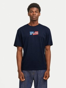 Jack & Jones T-Shirt Corp Graphic 12268415 Granatowy Regular Fit