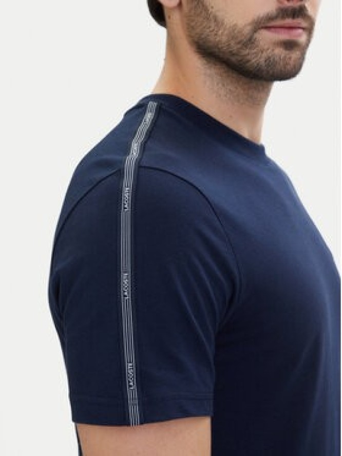 Lacoste T-Shirt TH0888 Granatowy Regular Fit