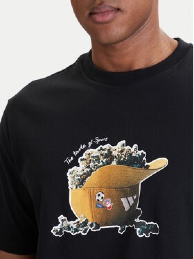 adidas T-Shirt Snack Popcorn Graphic KD3928 Czarny Regular Fit