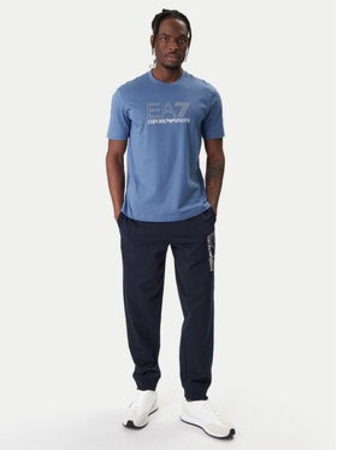 EA7 Emporio Armani T-Shirt 7M001307 AF10375 UB064 Niebieski Regular Fit