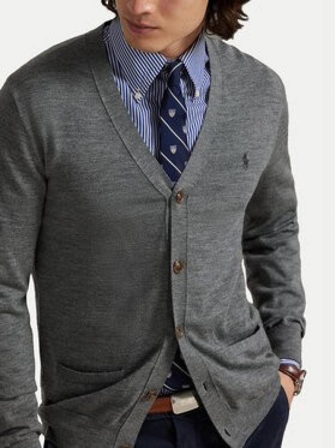Polo Ralph Lauren Kardigan 710946144004 Szary Slim Fit