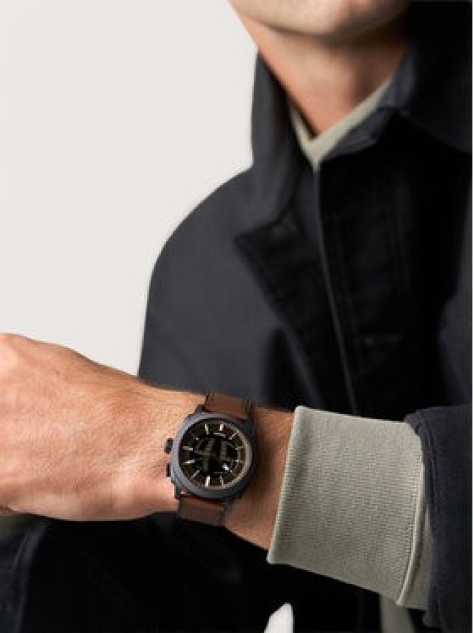 Fossil Zegarek Machine Big Tic FS6165 Brązowy