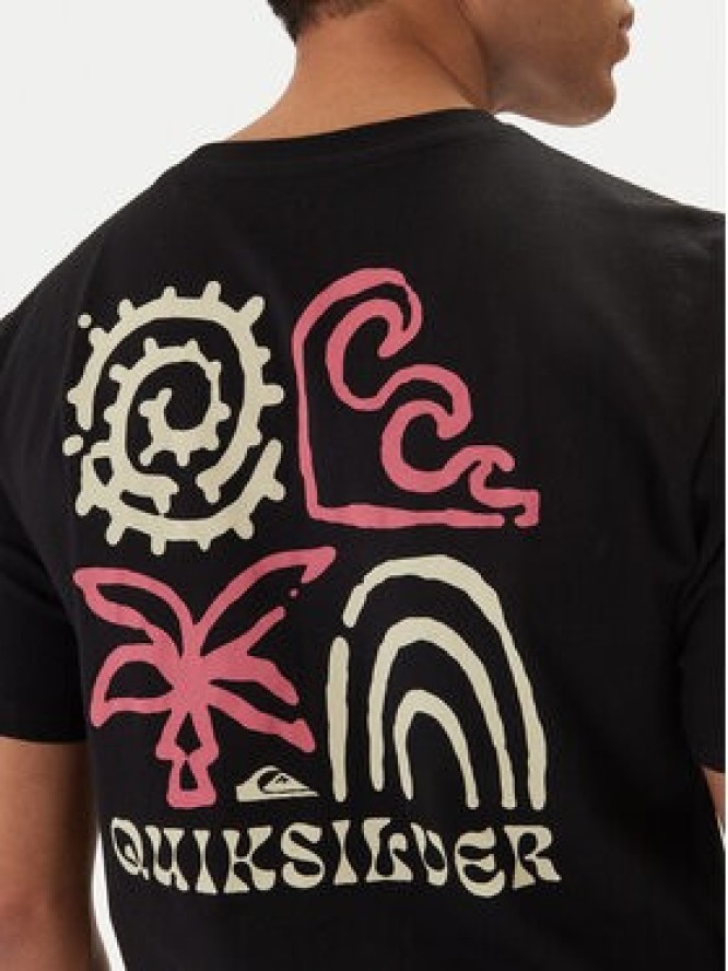 Quiksilver T-Shirt EQYZT08307 Czarny Regular Fit