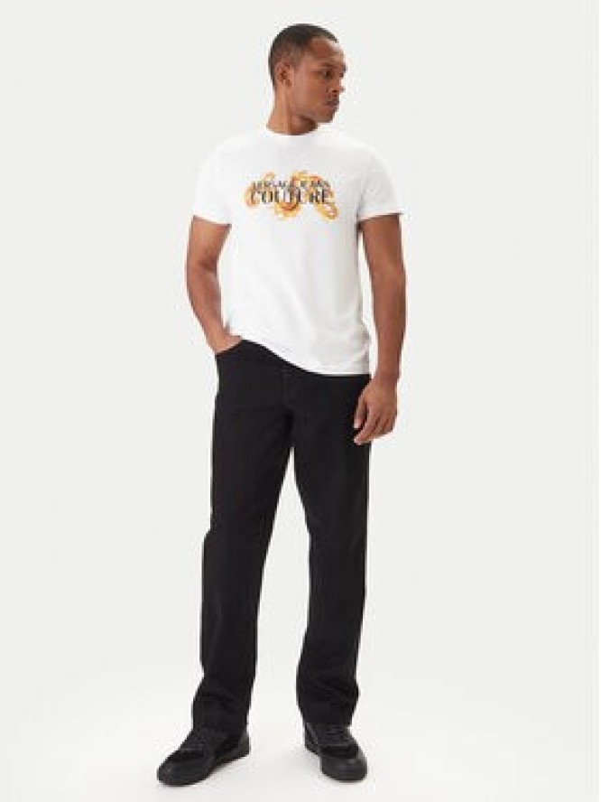 Versace Jeans Couture T-Shirt 80GAHE02 CJ00E Biały Regular Fit
