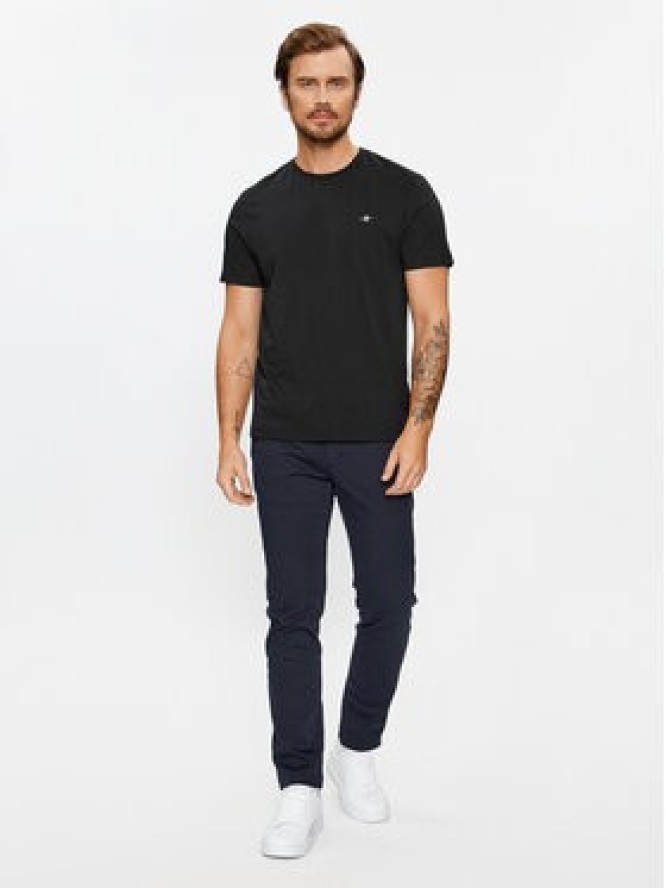 Gant T-Shirt Shield 2003184 Czarny Regular Fit