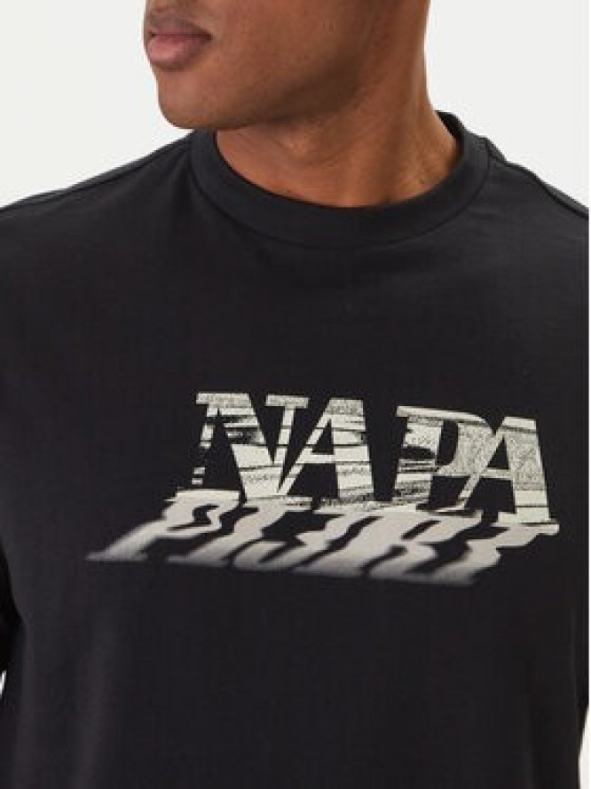 Napapijri T-Shirt Lodestar NP0A4FGY Czarny Regular Fit
