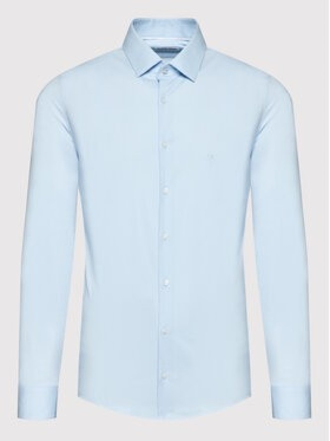 Calvin Klein Koszula Poplin K10K108229 Niebieski Slim Fit