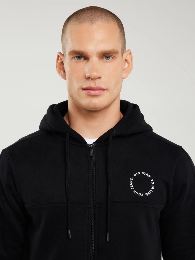 Bluza męska z kapturem czarna Ajron 906/ Kersyn 906