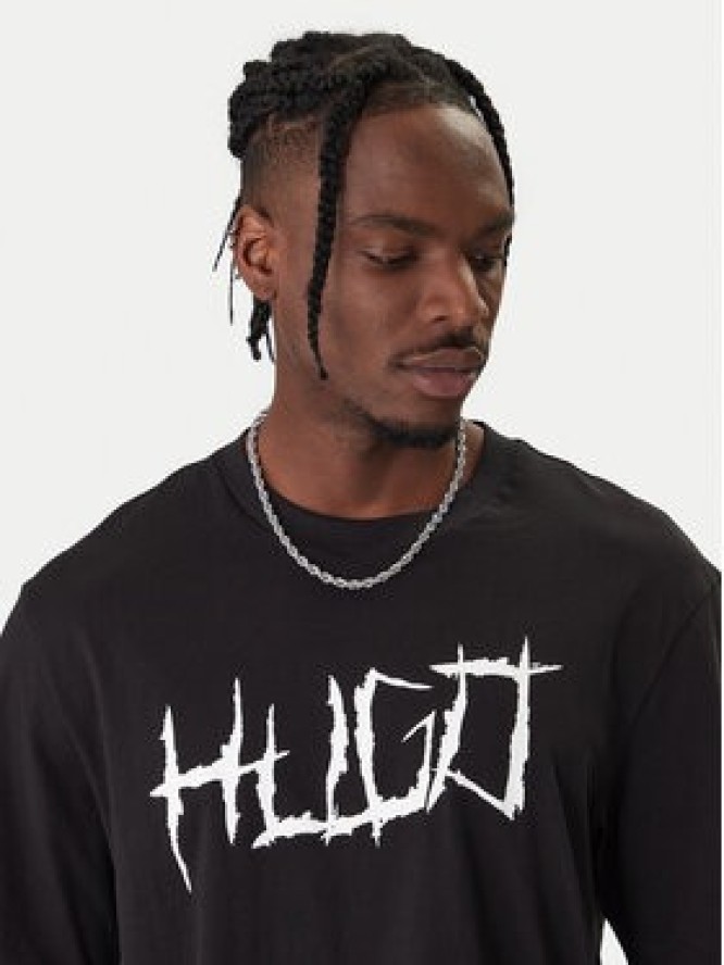 HUGO T-Shirt Namerix 50554350 Czarny Regular Fit