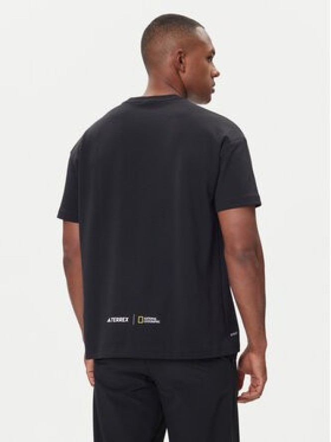 adidas T-Shirt National Geographic JD5964 Czarny Loose Fit