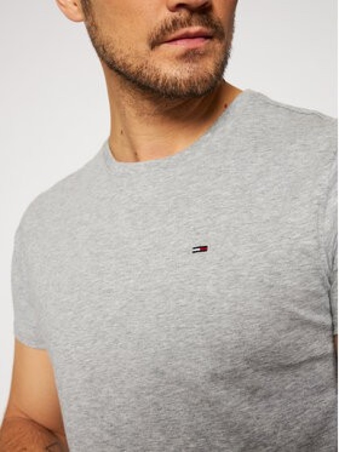 Tommy Jeans T-Shirt DM0DM04411 Szary Slim Fit