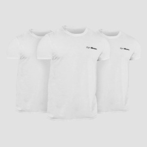 Koszulka męska fitness z krótkim rękawem Basic 3Pack