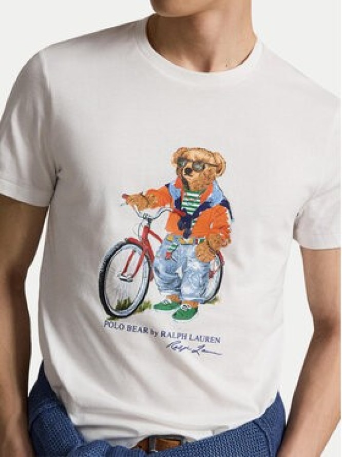 Polo Ralph Lauren T-Shirt 710B16612002 Biały Regular Fit