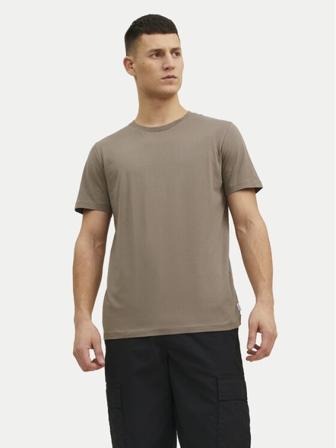 Jack & Jones T-Shirt Organic Basic 12156101 Beżowy Regular Fit