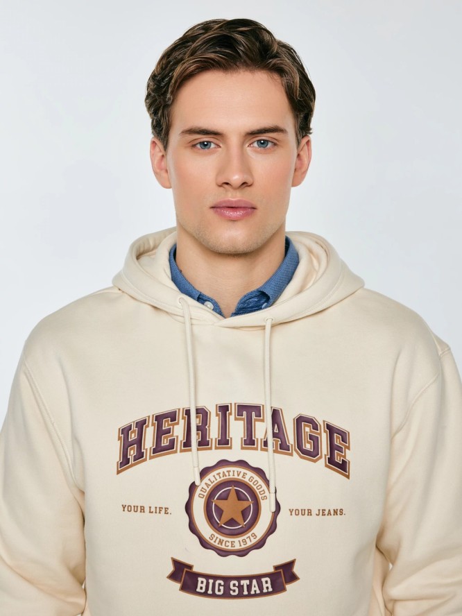 Bluza męska z kapturem kremowa Salomon 103