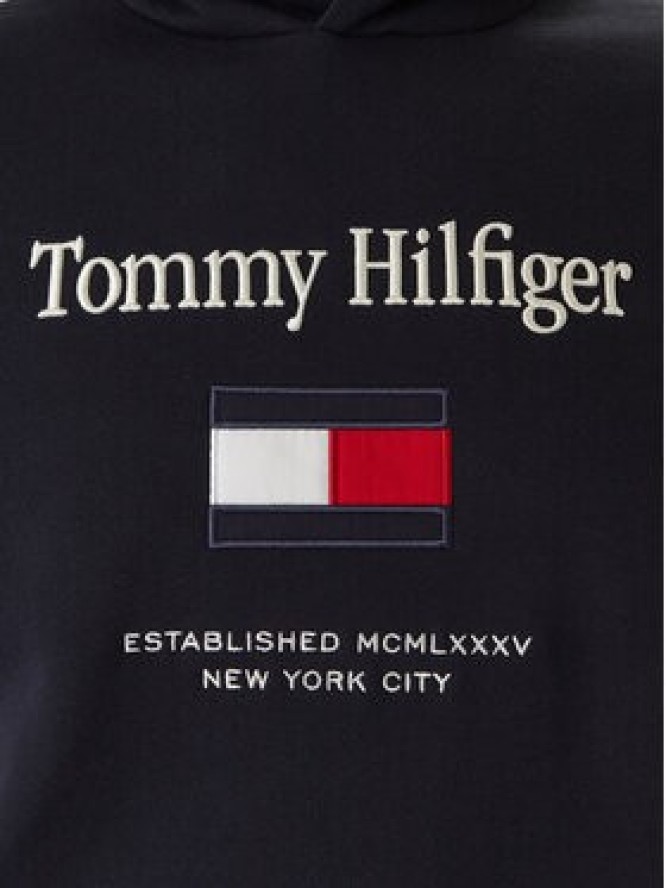 Tommy Hilfiger Bluza Embro Flag MW0MW42735 Granatowy Regular Fit