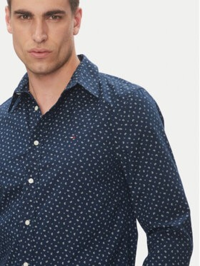 Tommy Hilfiger Koszula MW0MW38559 Granatowy Slim Fit